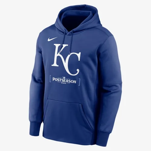 Kansas City Royals 2024 Postseason Authentic Collection Men’s Nike Therma MLB Pullover Толстовка з капюшоном блакитний