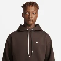 Nike Solo Swoosh мужские Fleece Pullover Толстовка с капюшоном цвет коричневый
