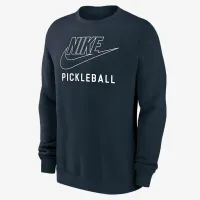 Nike Swoosh Club Fleece мужские Pickleball Pullover Crew-Neck свитшот синий