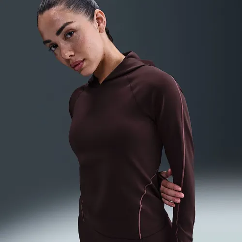 Nike Universa жіноча Dri-FIT Slim Hooded Long-Sleeve Top колір червоний
