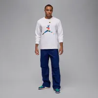 Nike Jordan Flight мужские Long-Sleeve Crewneck футболка цвет белый