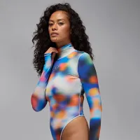 Nike Jordan Flight Mountainside женская Printed Long-Sleeve Bodysuit цвет серый