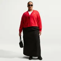 Nike Sportswear Club Fleece жіноча Loose Cardigan (великі розміри) колір червоний