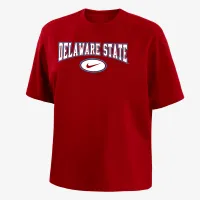 Delaware State женская Nike College Boxy футболка цвет красный