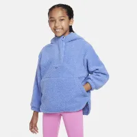 Nike High-Pile Fleece Big детские (Girls') Therma-FIT тренировочные Куртка синий