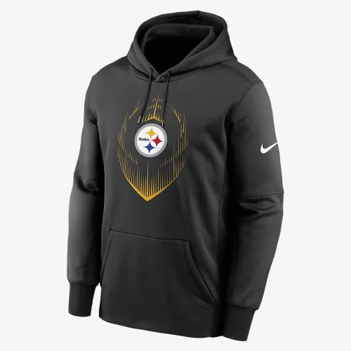 Pittsburgh Steelers Icon Men’s Nike Therma NFL Pullover Толстовка з капюшоном колір чорний