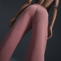 Nike Sportswear Phoenix Fleece женская С высокой Талией Wide-Leg Logo Pants Pink