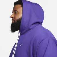 Nike Solo Swoosh мужские Fleece Pullover Толстовка с капюшоном цвет фиолетовый