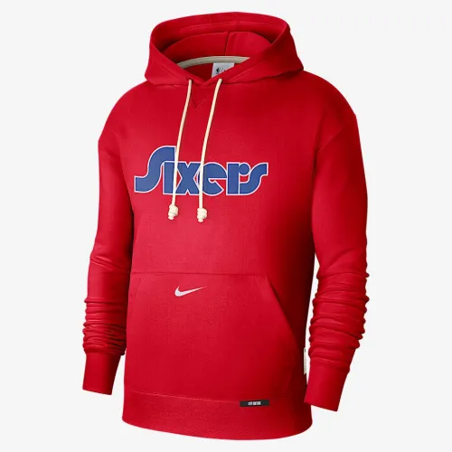 Philadelphia 76ers Standard Issue City Edition чоловічі Nike Dri-FIT NBA Courtside Толстовка з капюшоном колір червоний