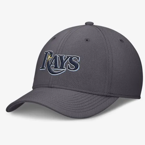 Tampa Bay Rays Swoosh чоловічі Nike Dri-FIT MLB Hat колір сірий