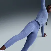 Nike One женская С высокой Талией 7/8 лосины синий
