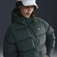 Nike Sportswear Metro Puffer женская Therma-FIT Loose Hooded Куртка цвет зеленый