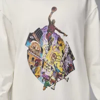 Nike Jordan жіноча оверсайз Long-Sleeve футболка колір білий