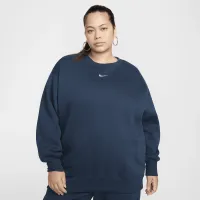 Nike Sportswear Phoenix Fleece женская оверсайз Crew-Neck свитшот (большие размеры) синий