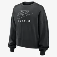 Nike Phoenix Fleece жіноча Tennis Crew-Neck світшот колір чорний