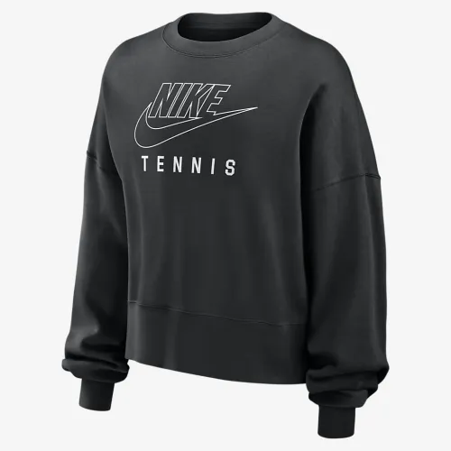 Nike Phoenix Fleece жіноча Tennis Crew-Neck світшот колір чорний
