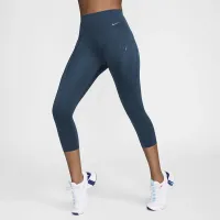 Nike Go женская Firm-Support С высокой Талией Cropped лосины с карманамисиний
