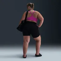 Nike Indy Light Support женская Padded Adjustable Sports Bra (большие размеры) цвет фиолетовый