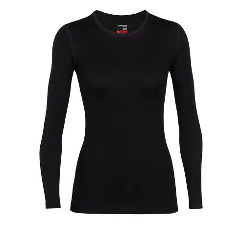 Футболка Icebreaker Merino 260 Tech Long Sleeve Crewe Thermal Top 1043870011 - Чорна
