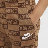 Nike Sportswear Textuколір червоний Club Little дитячі Fleece Joggers колір коричневий