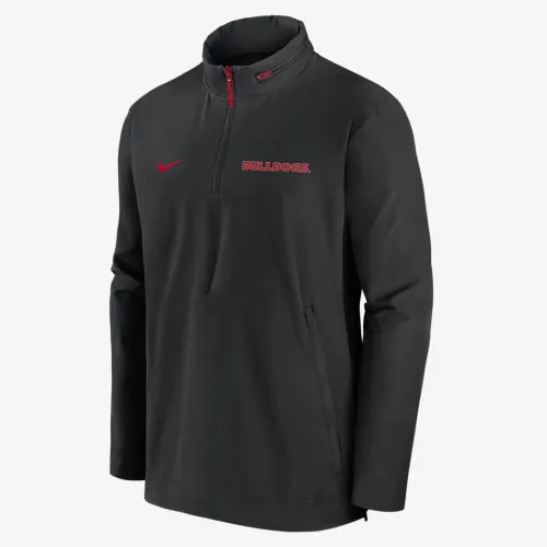 Georgia Bulldogs Sideline Coach чоловічі Nike College 1/2-Zip Hooded Куртка колір чорний