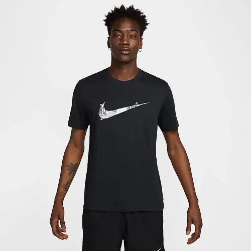 Nike мужские Dri-FIT Running футболка цвет черный