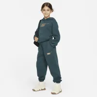 Nike Sportswear Club Fleece Big детские (Girls') Loose Pants цвет зеленый