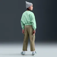 Nike Sportswear Club Fleece Girls' Boxy Crew-Neck свитшот цвет зеленый