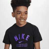 Nike Big детские волейбольные футболка цвет черный