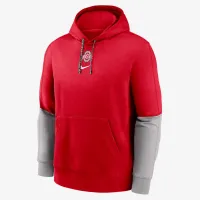 Ohio State Buckeyes Sideline Team Issue Club чоловічі Nike College Pullover Толстовка з капюшоном колір червоний