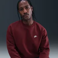 Nike Club мужские Fleece Crew цвет красный