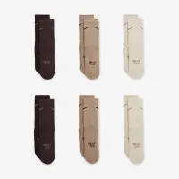 Nike Dri-FIT Performance Basics Little детские Crew носки (6 пары) цвет коричневый