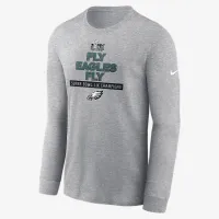 Philadelphia Eagles Super Bowl LIX Champions Local чоловічі Nike NFL Long-Sleeve футболка колір сірий