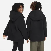 Nike High-Pile Fleece Big детские (Girls') Therma-FIT тренировочные Куртка цвет черный