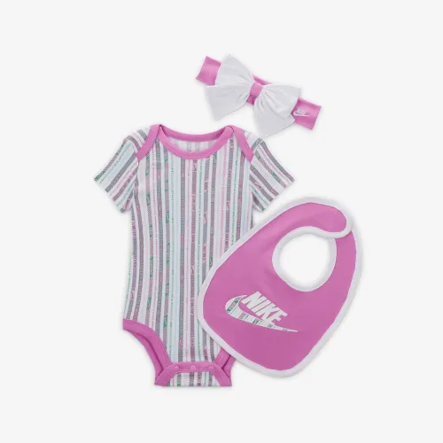 Nike Happy Camper Baby 3-Piece Bodysuit Box комплект колір білий