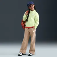 Nike Sportswear Club Fleece Girls' Wide-Leg Pants цвет коричневый