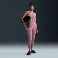 Nike Zenvy женская Dri-FIT С высокой Талией Joggers цвет фиолетовый
