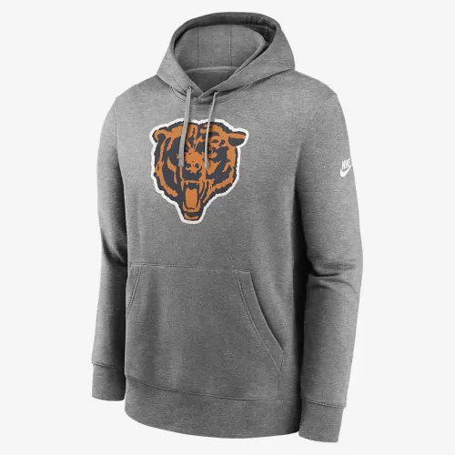 Chicago Bears Rewind Club Logo Men’s Nike NFL Pullover Толстовка с капюшоном цвет серый