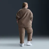Nike Sportswear Phoenix Fleece женская оверсайз Graphic Crew-Neck свитшот (большие размеры) цвет коричневый