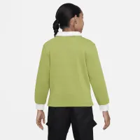 Nike Sportswear Club Fleece Big детские (Girls') Polo Top цвет зеленый