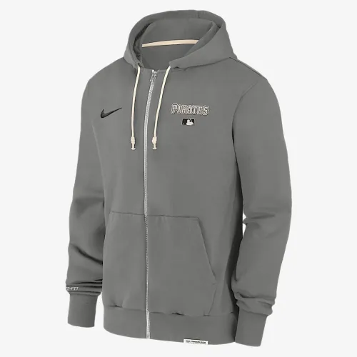 Pittsburgh Pirates Authentic Collection Travel чоловічі Nike Dri-FIT MLB Full-Zip Толстовка з капюшоном колір сірий