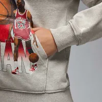 Nike Jordan Flight Fleece чоловічі Graphic Pullover Толстовка з капюшоном колір сірий