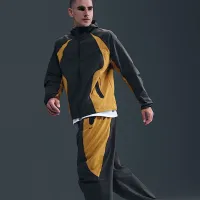Nike Tech мужские Dri-FIT Woven Color-Block Loose-Fit Pants цвет серый