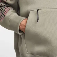 Nike Tech мужские Fleece Толстовка с капюшоном цвет зеленый