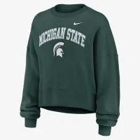 Michigan State Phoenix Arch жіноча Nike College Pullover Crew колір зелений