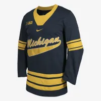 Michigan мужские Nike College Hockey Jersey синий
