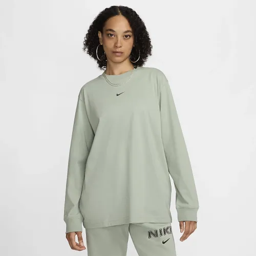 Nike Sportswear жіноча Loose Long-Sleeve футболка колір зелений
