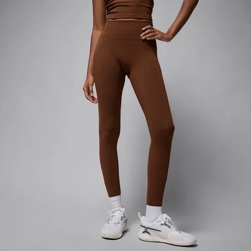 Nike Jordan Sport жіноча Dri-FIT З високою талією лосіни колір коричневий