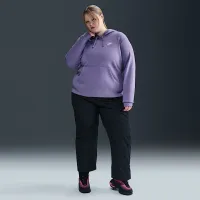 Nike Sportswear Club Fleece женская Pullover Толстовка с капюшоном (большие размеры) цвет фиолетовый