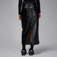 Nike Jordan Flight Chicago женская Faux Leather юбка цвет черный